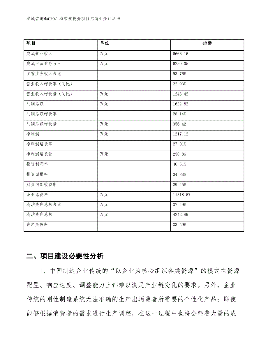 海带液投资项目招商引资计划书_第2页