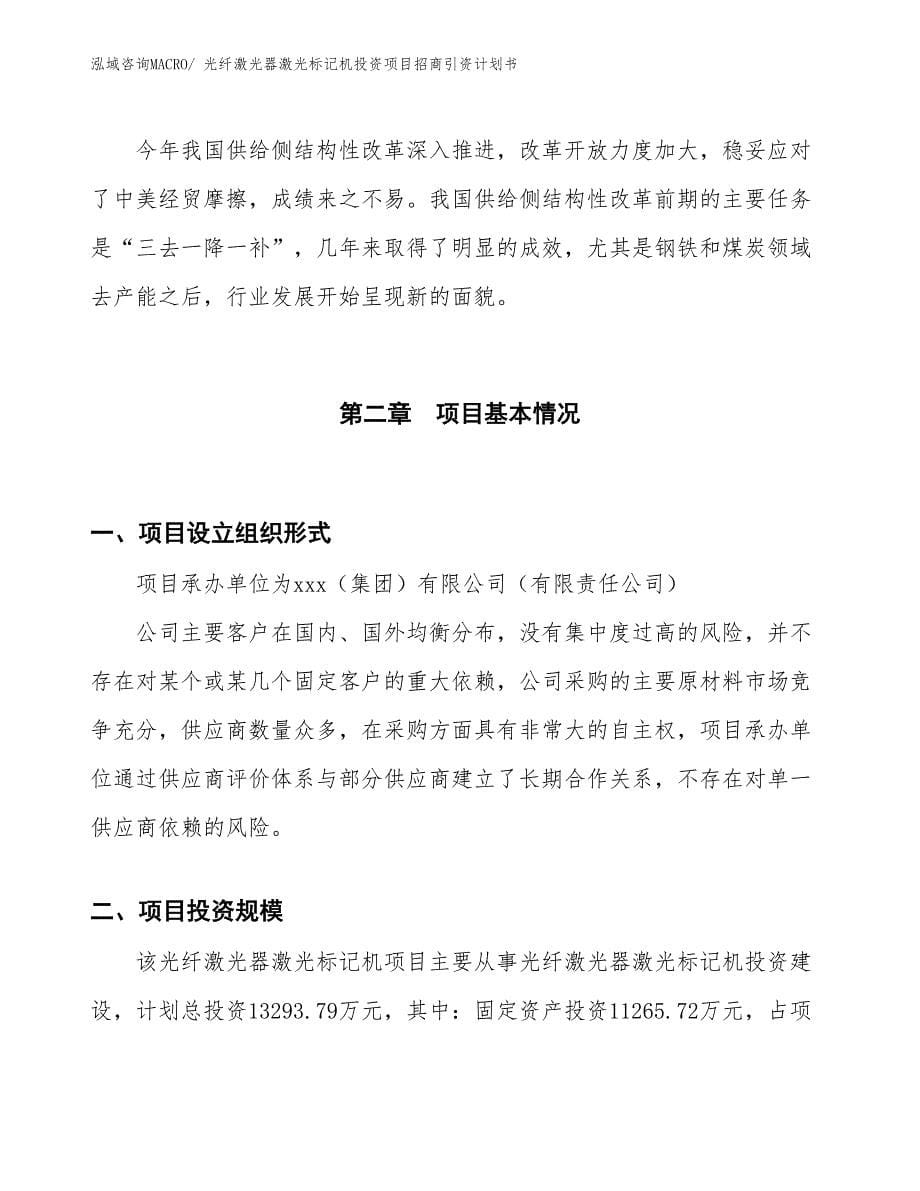 光纤激光器激光标记机投资项目招商引资计划书_第5页