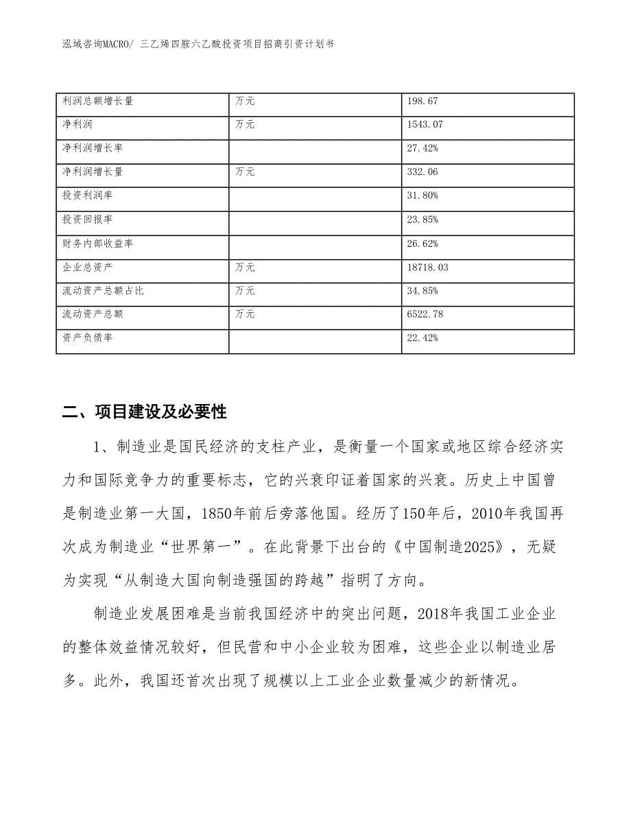 三乙烯四胺六乙酸投资项目招商引资计划书_第3页