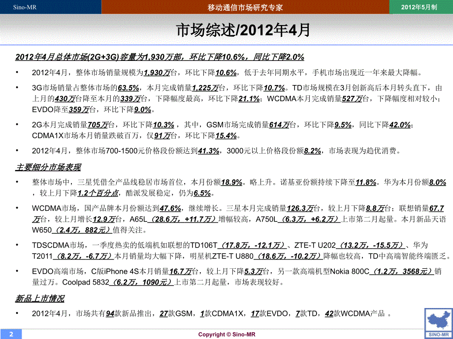 2012年4月中国移动通讯市场_第2页