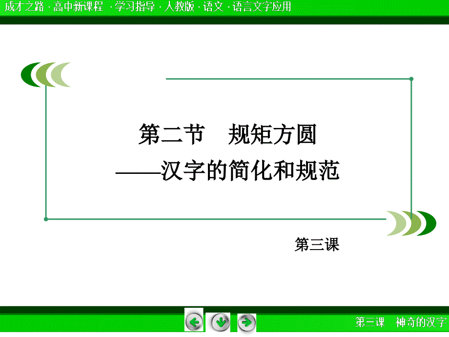 2014-2015学年高中语文选修-语言文字应用课件：32规矩方圆——汉字的简化和规范_第3页