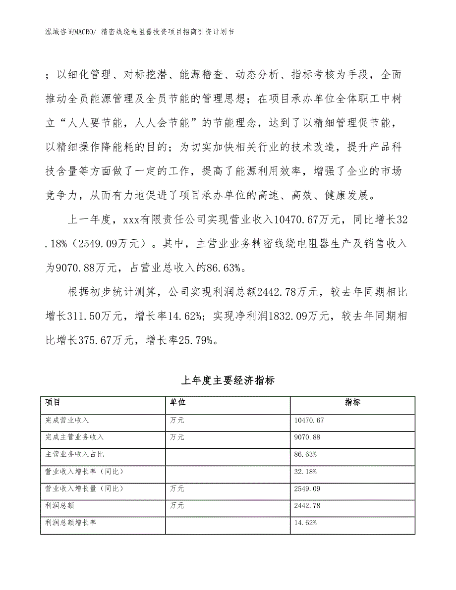 精密线绕电阻器投资项目招商引资计划书_第2页