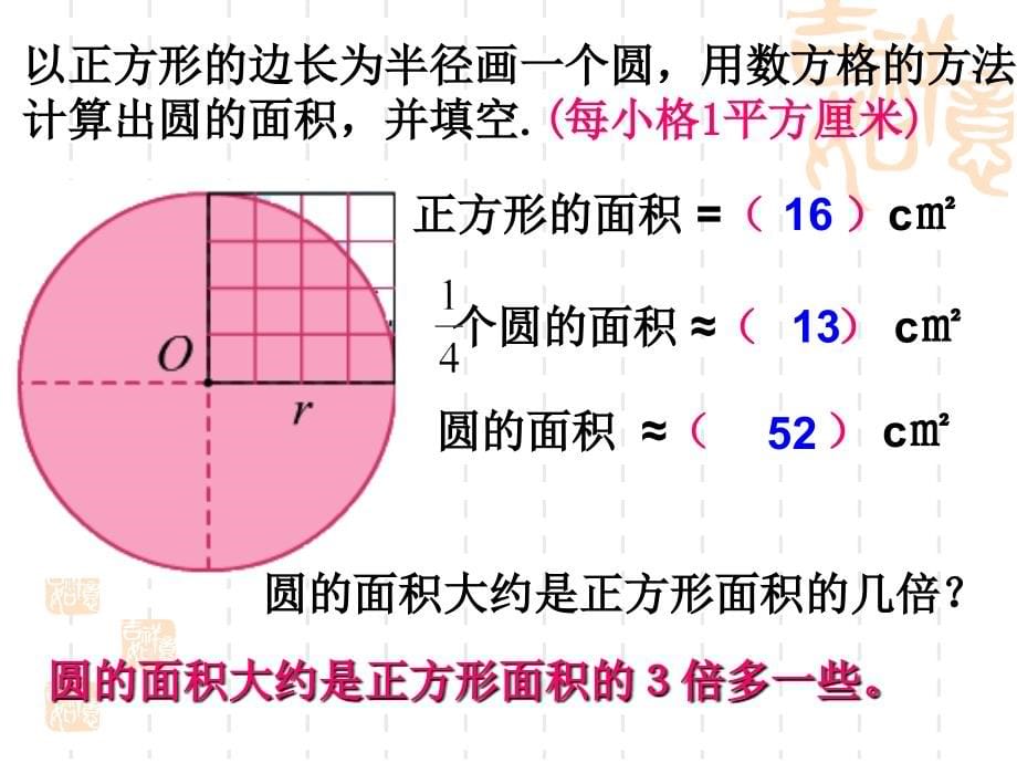 2013苏教版五年级数学下册圆的面积课件_第5页