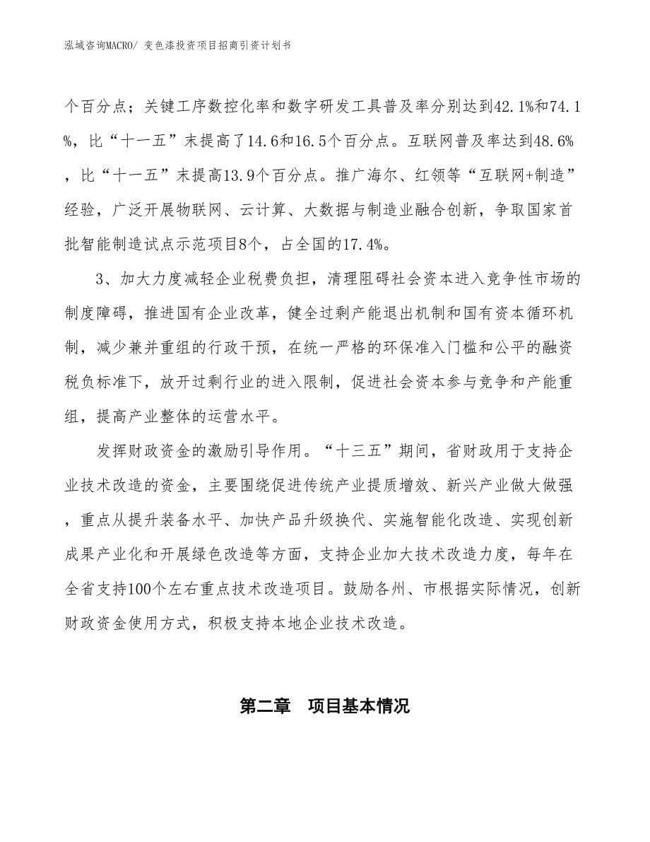 变色漆投资项目招商引资计划书_第5页