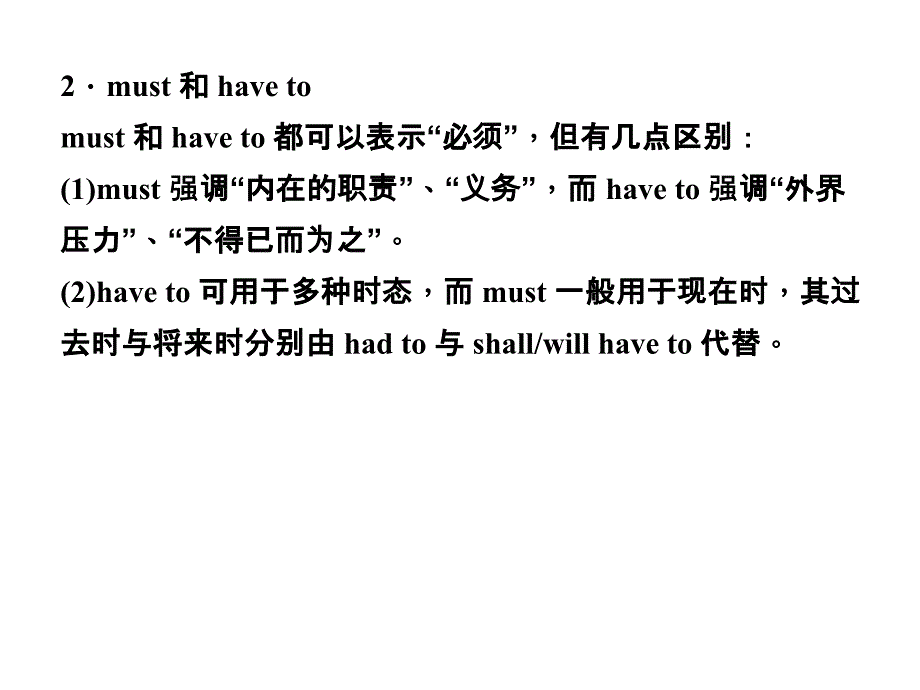 2011高考英语二轮复习课件：情态动词和虚拟语气_第3页