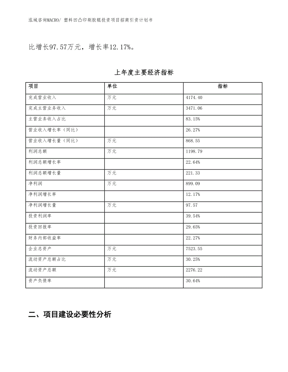 塑料凹凸印刷胶辊投资项目招商引资计划书_第2页