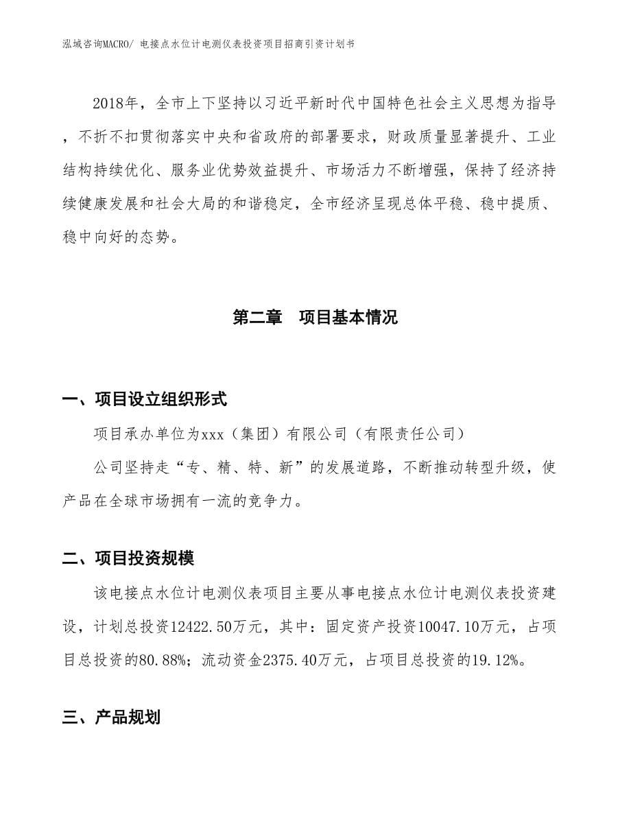 电接点水位计电测仪表投资项目招商引资计划书_第5页