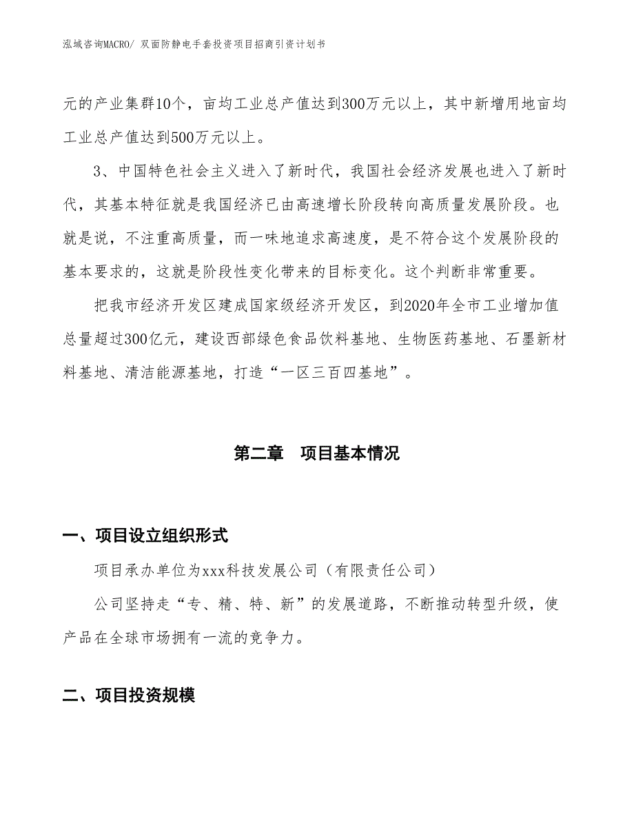 双面防静电手套投资项目招商引资计划书_第4页