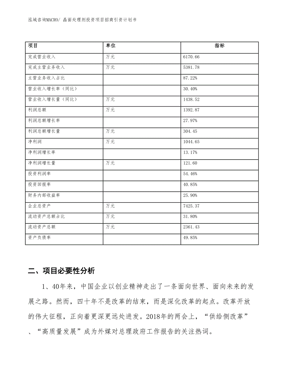 晶面处理剂投资项目招商引资计划书_第2页