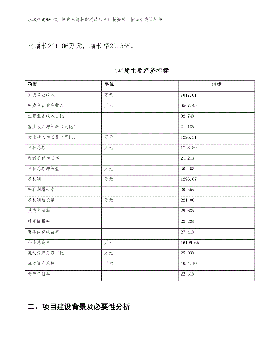 同向双螺杆配混造粒机组投资项目招商引资计划书_第2页