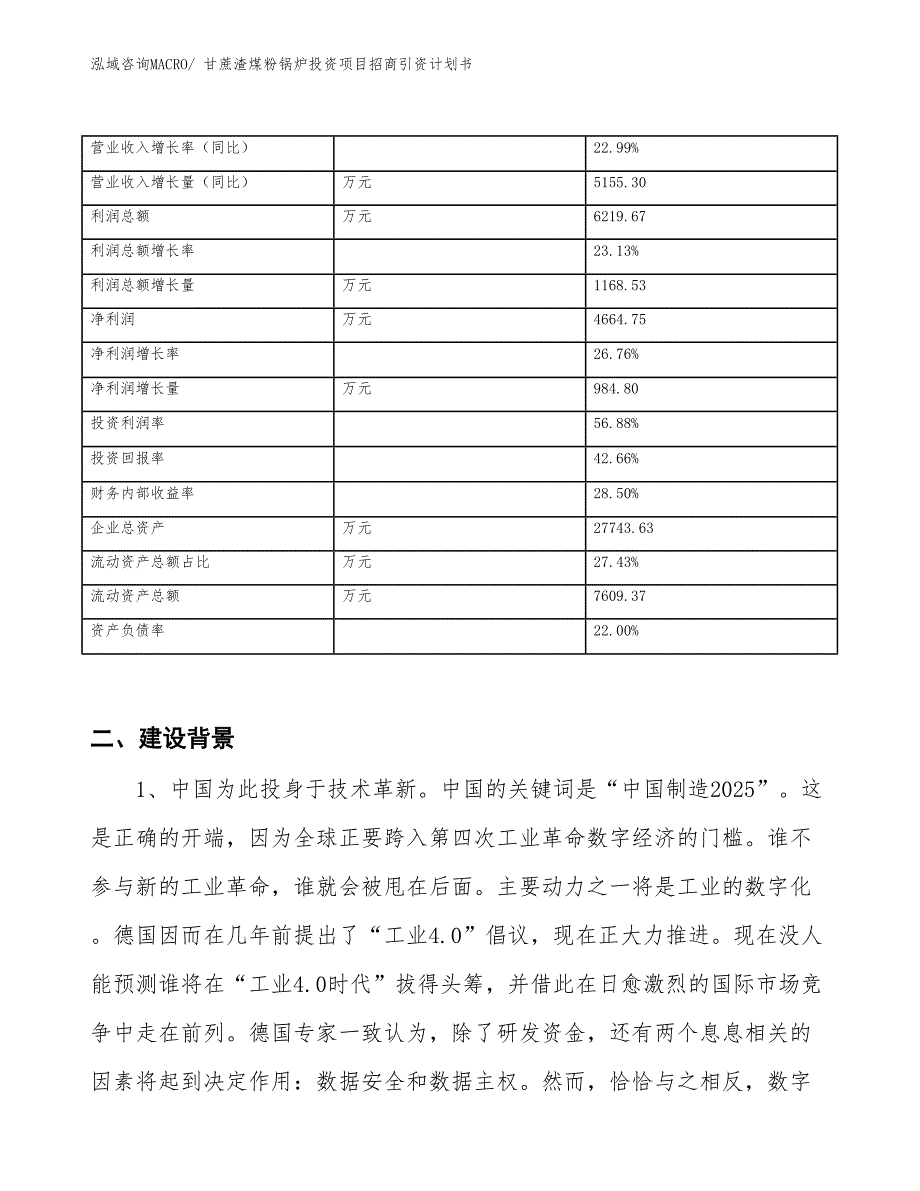 甘蔗渣煤粉锅炉投资项目招商引资计划书_第3页