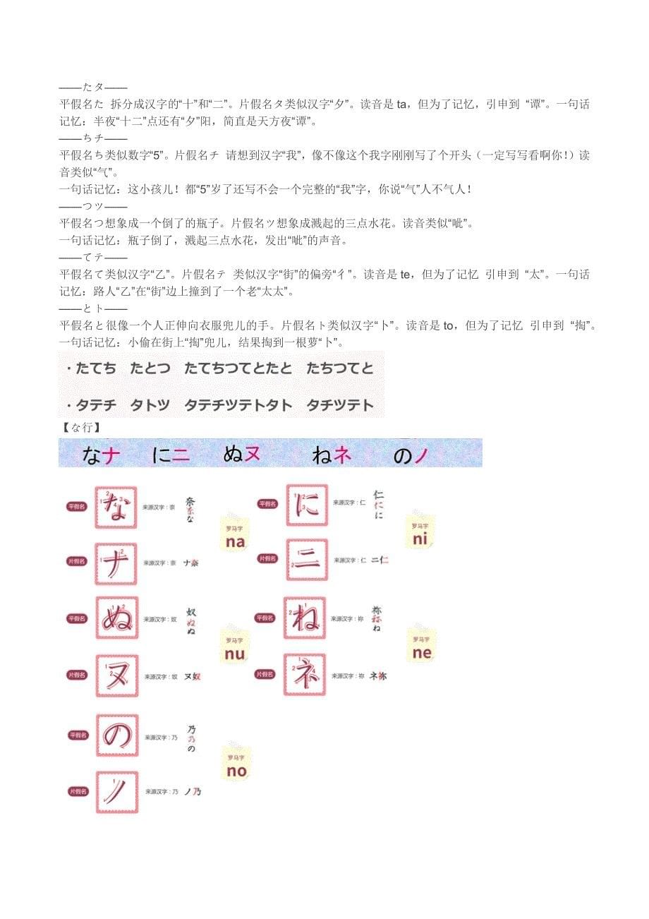 日语学习五十音图记忆和书写方法_第5页