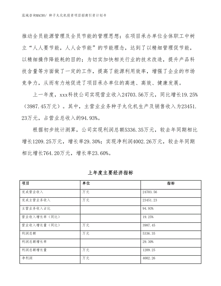 种子丸化机投资项目招商引资计划书_第2页