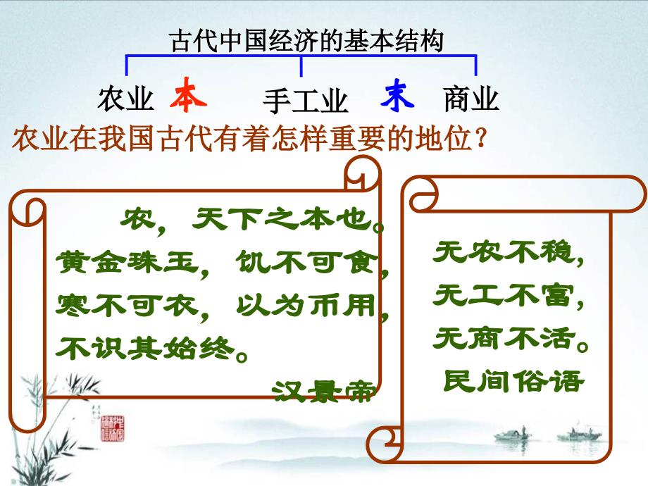 1.1古代中国的农业经济(文科).ppt_第1页