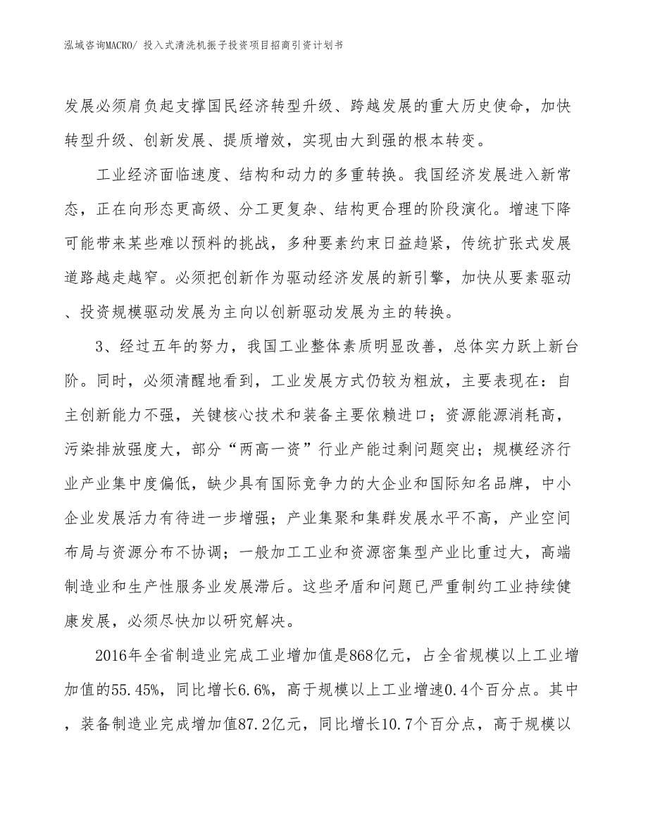 投入式清洗机振子投资项目招商引资计划书_第5页