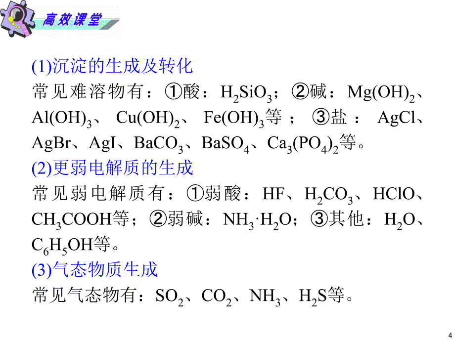 2013年湖南省高考化学二轮复习课件：离子反应_第4页