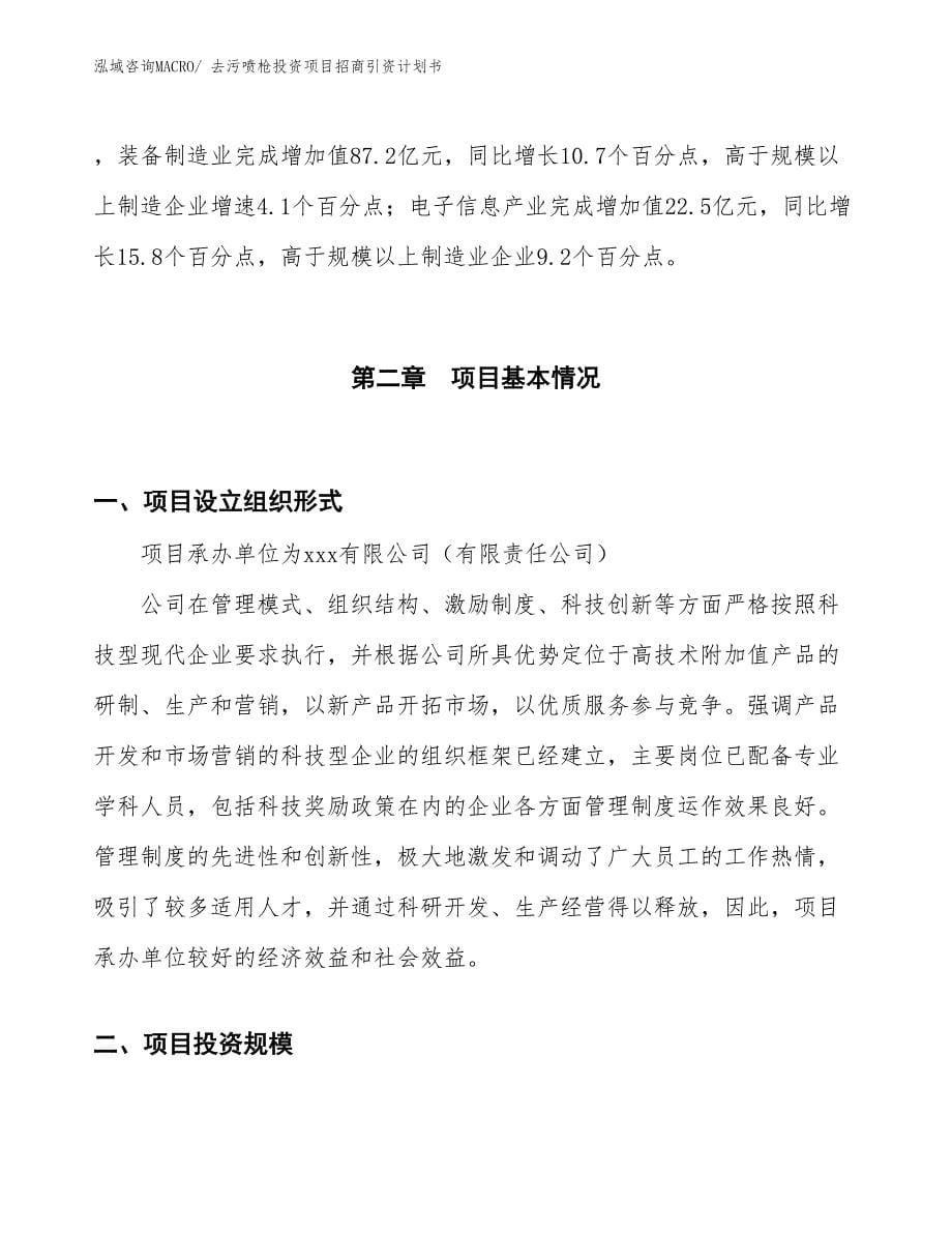 去污喷枪投资项目招商引资计划书_第5页