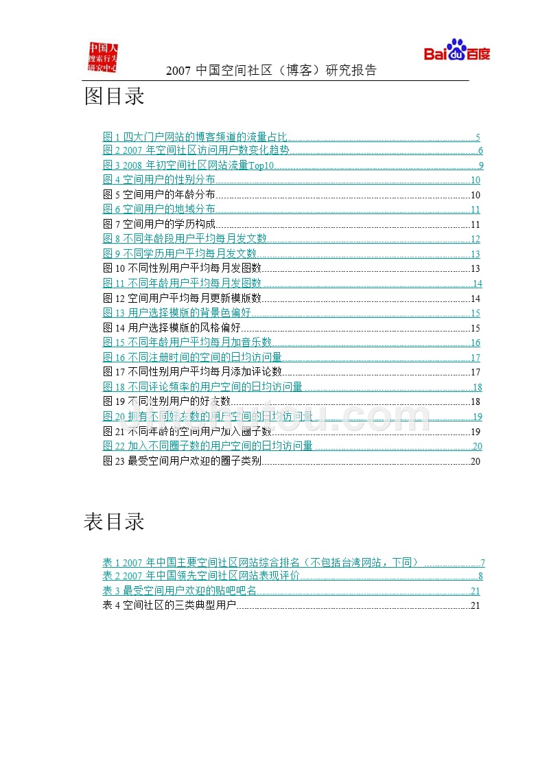 2007年中国空间社区博客研究报告_第4页