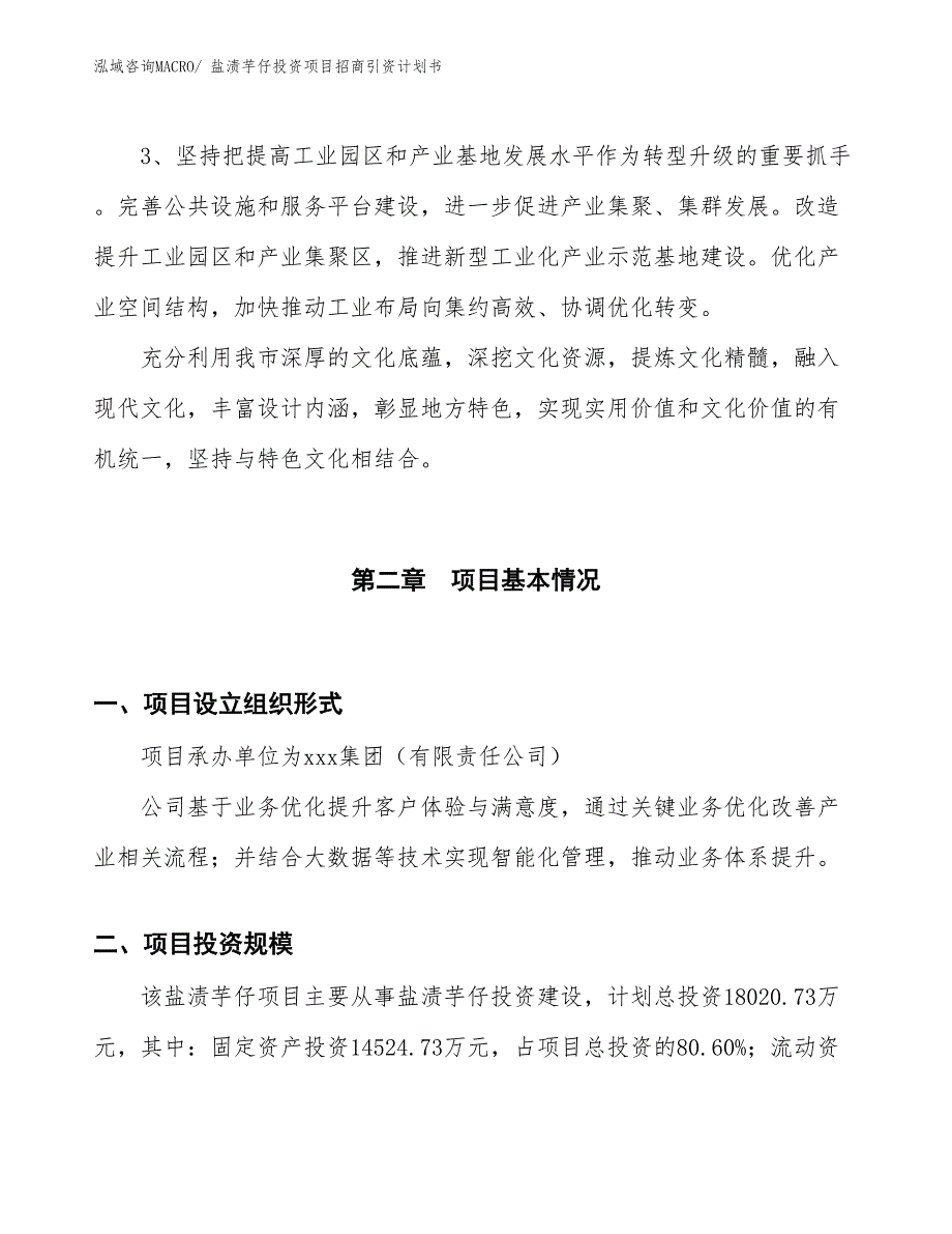 盐渍芋仔投资项目招商引资计划书_第4页