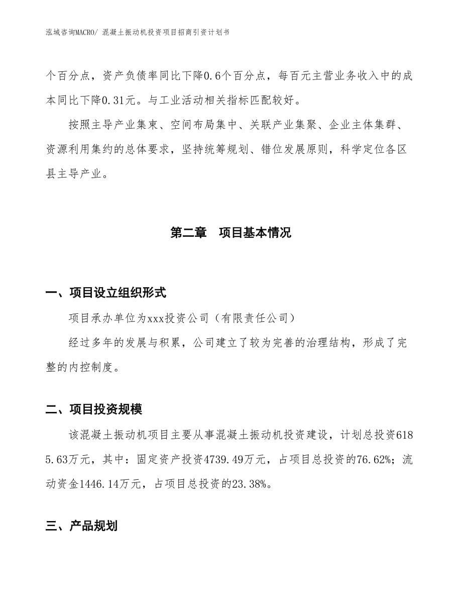 混凝土振动机投资项目招商引资计划书_第5页