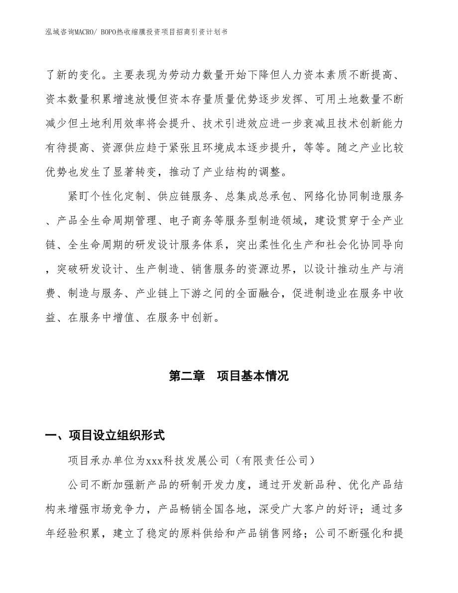 BOPO热收缩膜投资项目招商引资计划书_第5页