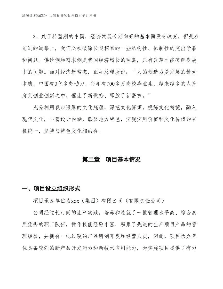 大毯投资项目招商引资计划书_第4页