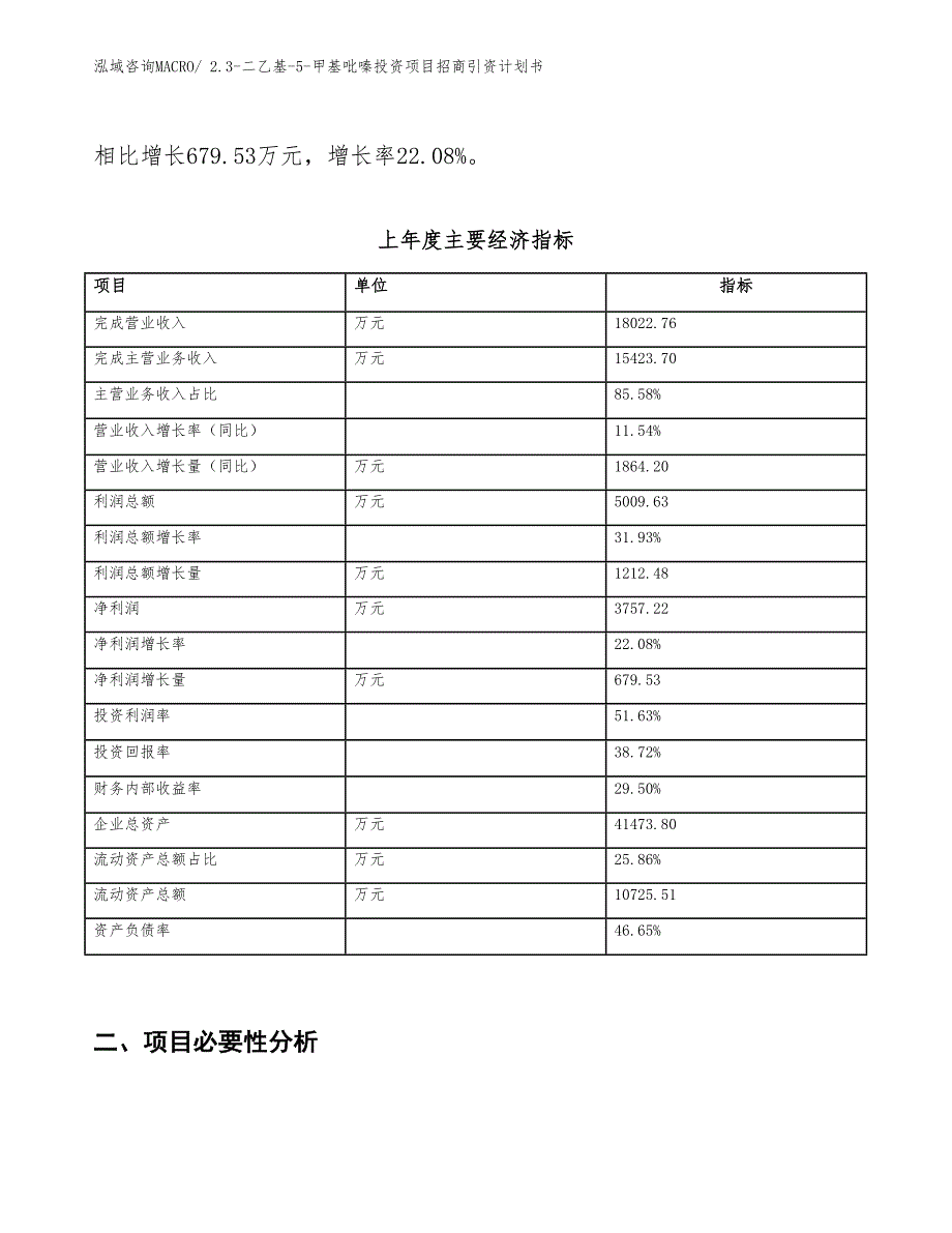 2.3-二乙基-5-甲基吡嗪投资项目招商引资计划书_第2页