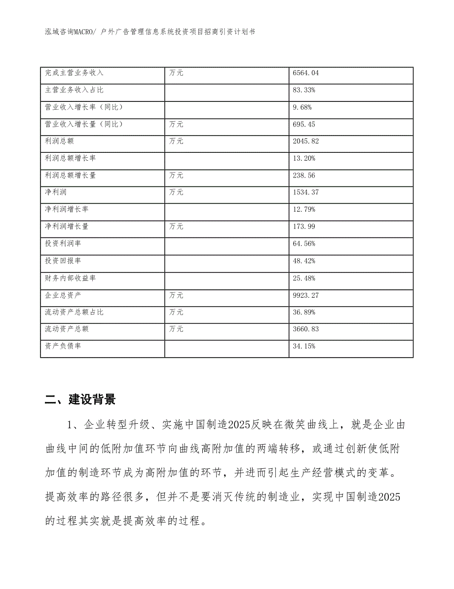 户外广告管理信息系统投资项目招商引资计划书_第2页