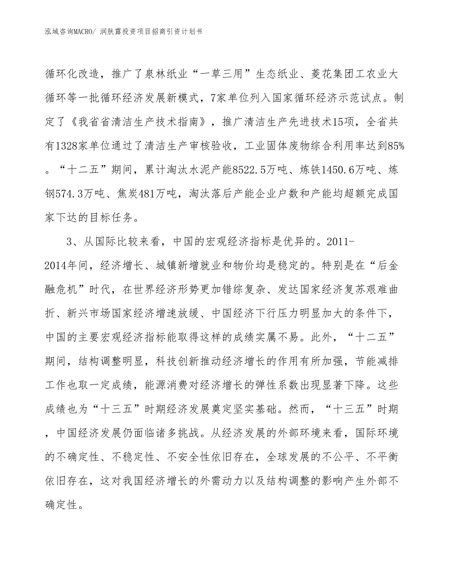 润肤露投资项目招商引资计划书_第4页