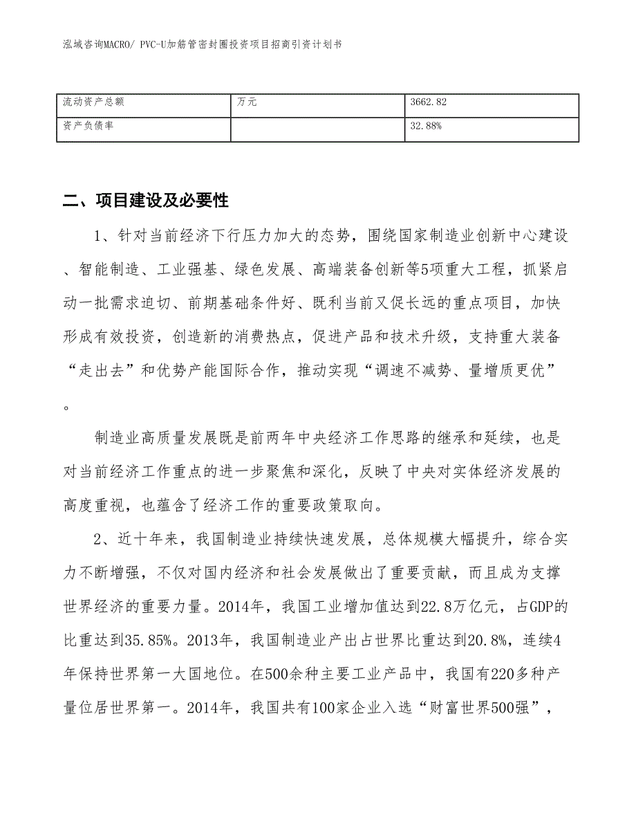 PVC-U加筋管密封圈投资项目招商引资计划书_第3页