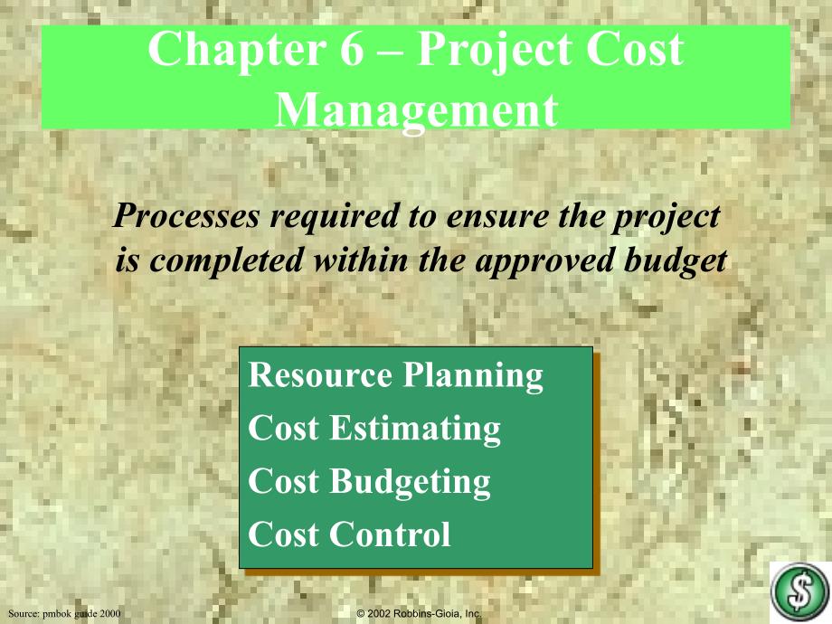 项目管理双语幻灯片第六章--成本管理_第1页