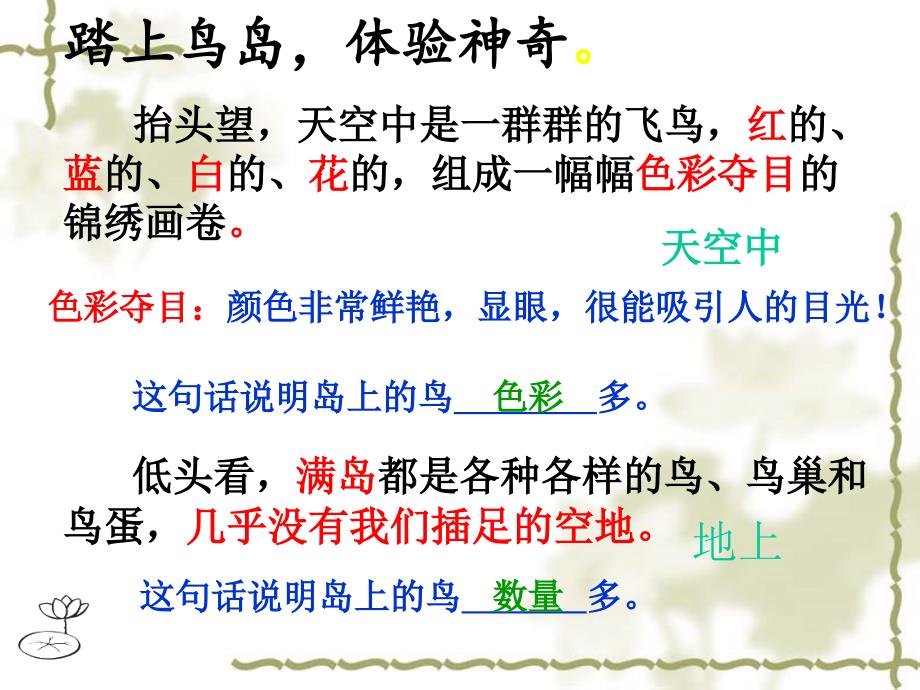 2014秋北京版语文四上《神奇的鸟岛》ppt课件3_第4页