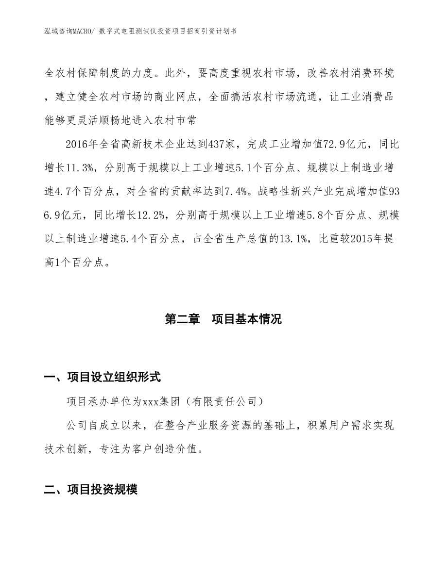 数字式电阻测试仪投资项目招商引资计划书_第5页