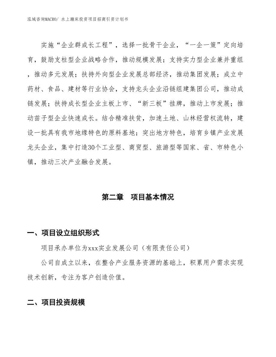 水上蹦床投资项目招商引资计划书_第5页