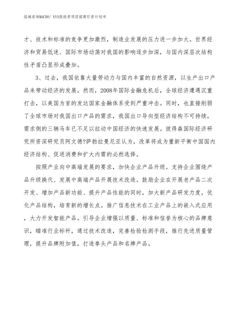 EVA胶投资项目招商引资计划书_第5页