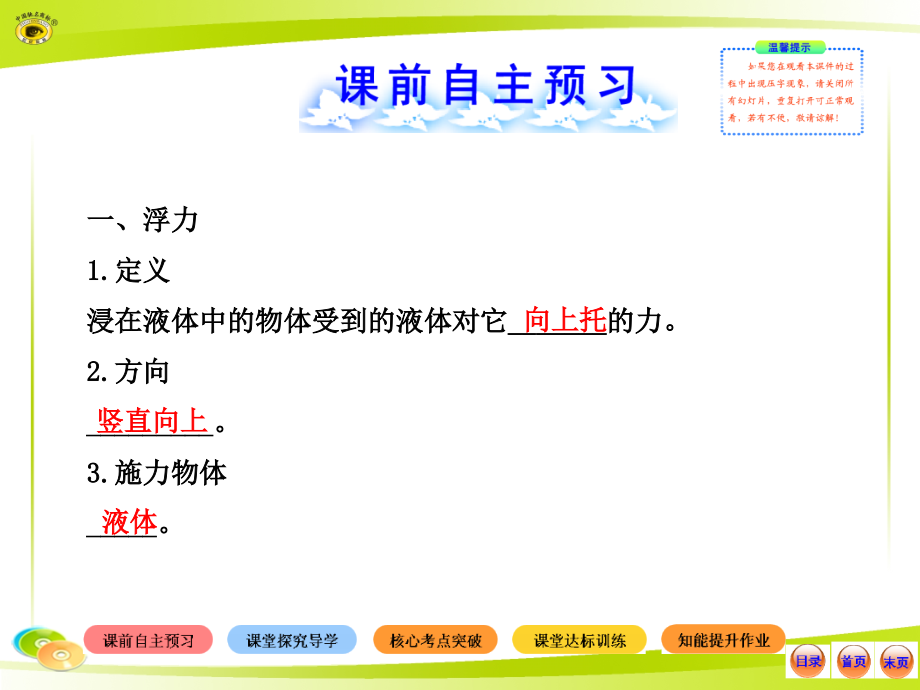 12-13版初中物理金榜学案配套课件：8.5学生实验：探究——影响浮力大小的因素(北师大版八年级下)_第2页