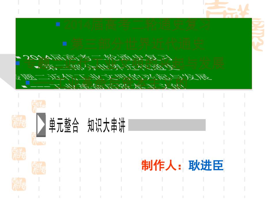 2014届高考历史二轮复习课件：第三部分世界近代通史专题二近代工业文明的兴起和发展_第2页