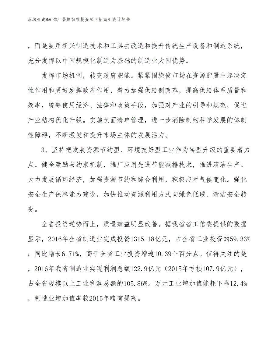 装饰织带投资项目招商引资计划书_第4页