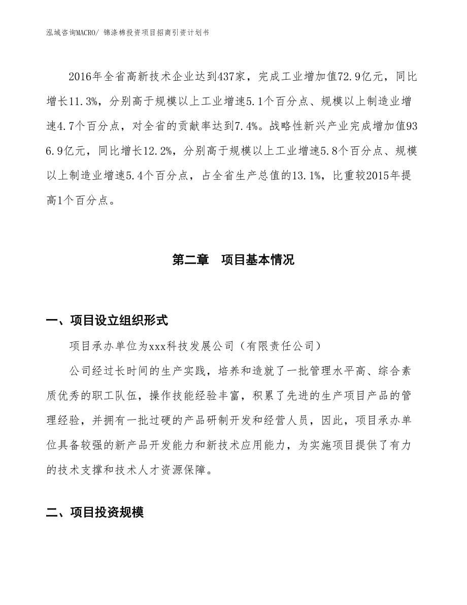 锦涤棉投资项目招商引资计划书_第5页