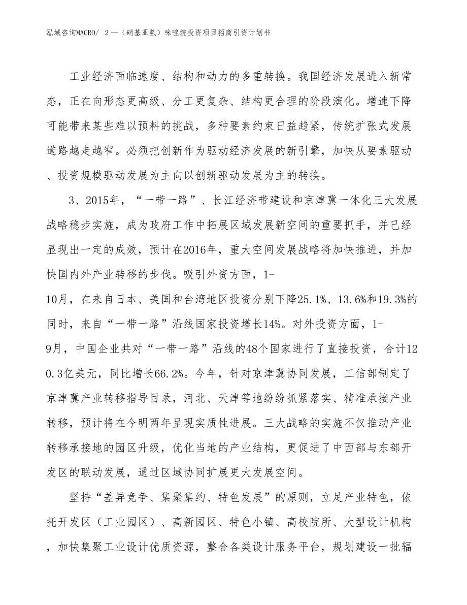 ２—（硝基亚氨）咪唑烷投资项目招商引资计划书_第5页