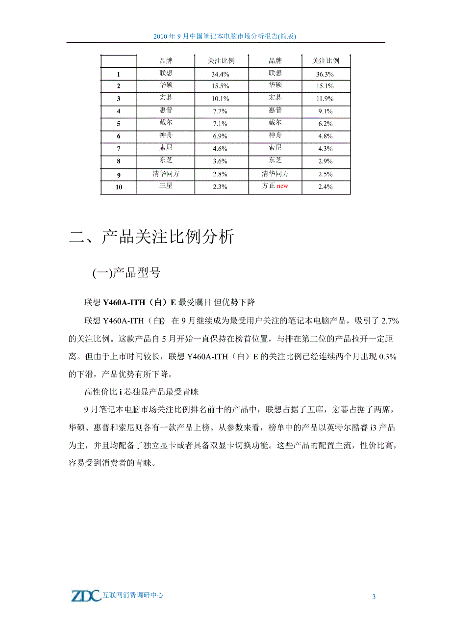 2010年9月中国笔记本电脑市场分析报告_第4页