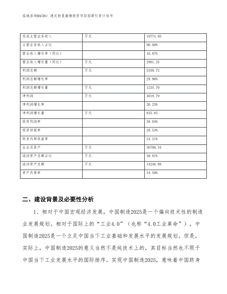 透反射显微镜投资项目招商引资计划书_第2页