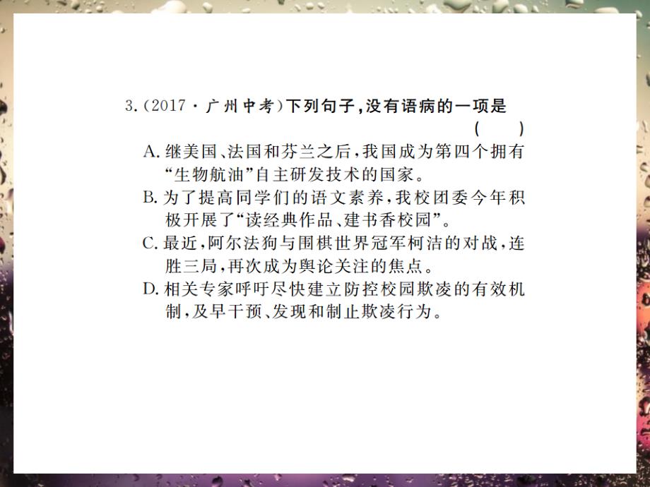 2018年春人教版九年级下册语文习题课件：第11课_第3页