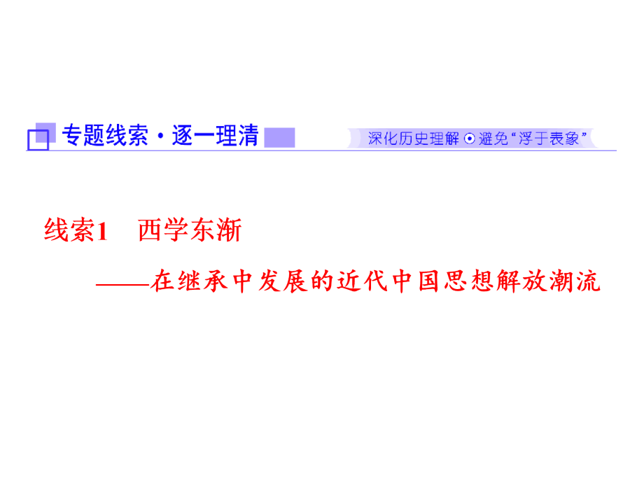 2018年高考历史二轮复习课件：板块二 中国近现代史 第2讲 理专题 专题（三）　此起彼伏的思想解放——近现代中国的思想解放潮流和理论成果_第4页