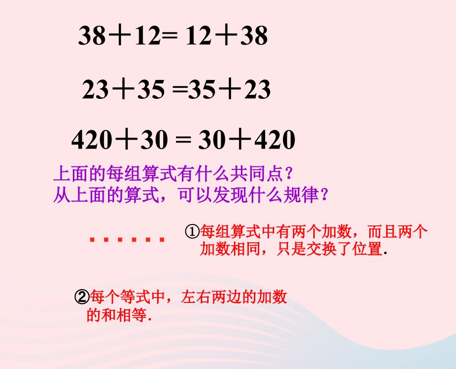 四年级数学下册 第3单元《运算定律》加法运算定律课件2 新人教版_第4页