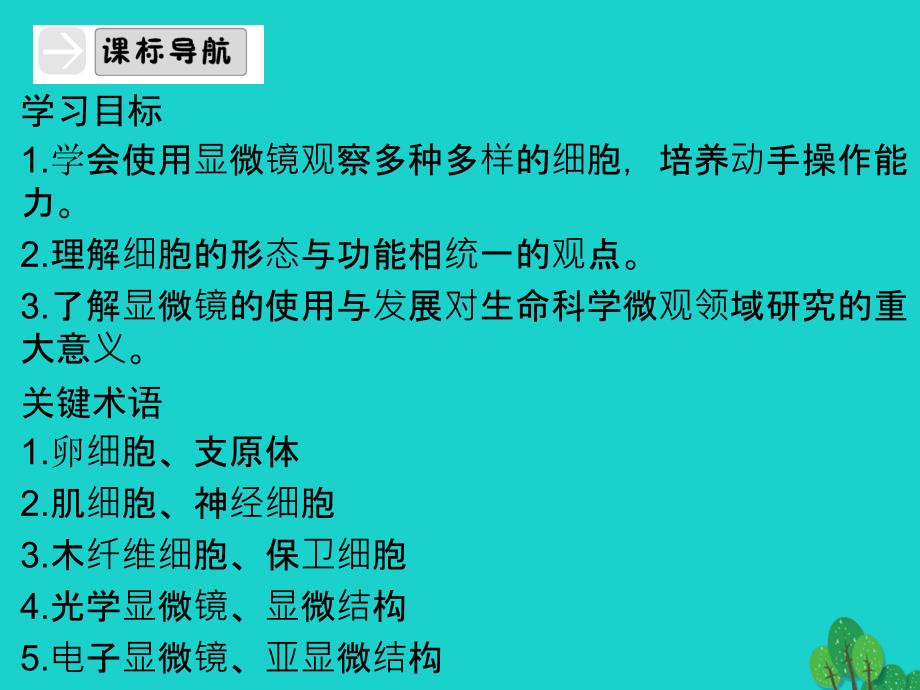 2017年高中生物第一单元有机体中的细胞第一章细胞概述112细胞的形态和功能中图版_第3页