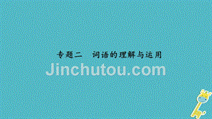 2018八年级语文下册专题复习二词语的理解与运用新人教版