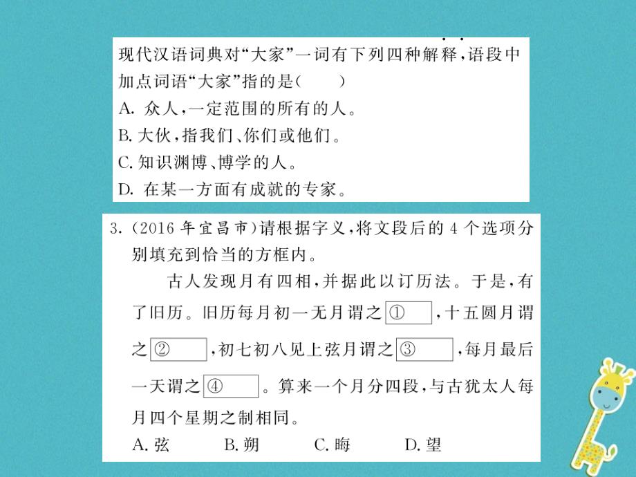 2018中考语文总复习第2编语文知识积累与运用专题五词语的理解与运用考点精练语文版_第3页