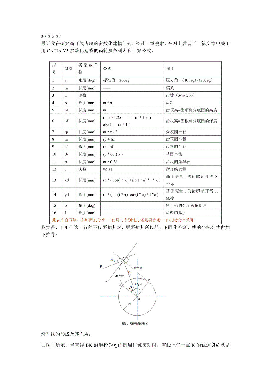 用catia v5参数化建模的齿轮参数列表和计算公式推导_第1页