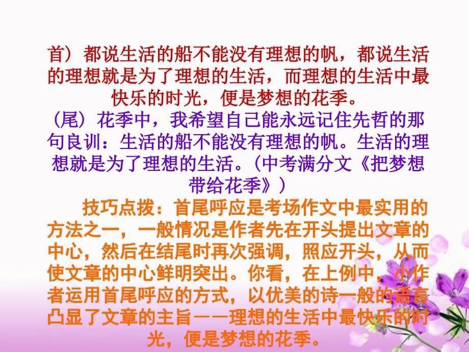 中考作文如何进行开头及结尾-高分作文讲义_第5页